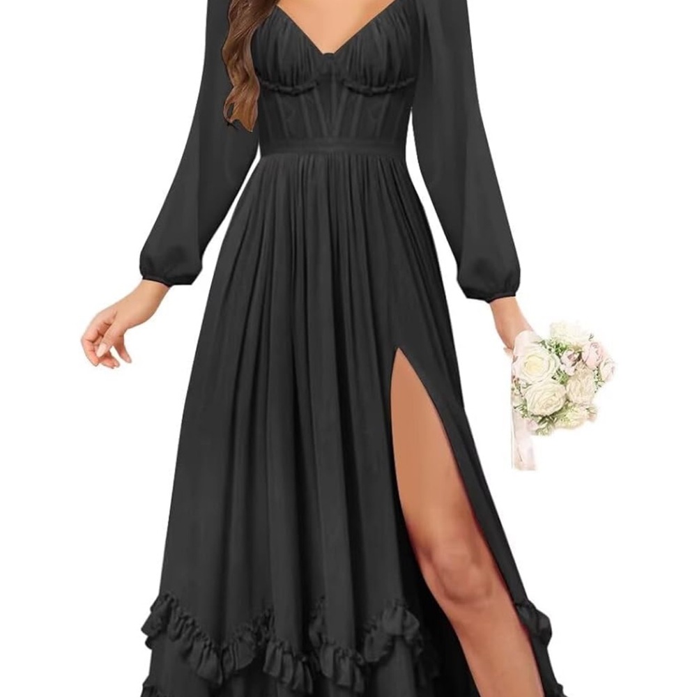 Chic Black Long Sleeve Dress